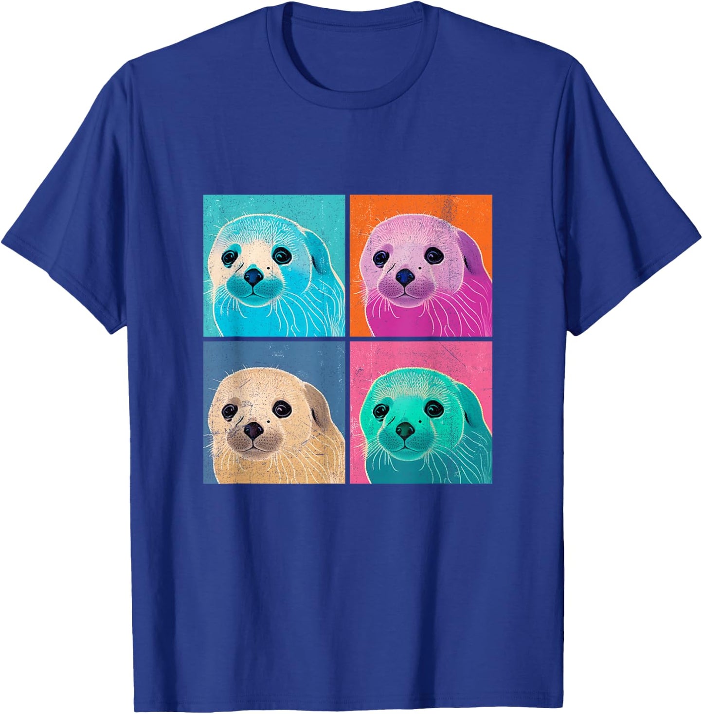 Harp Seal Pop Art Design Illustration Colorful Animal Women T-Shirt - T-Shirt | Royal