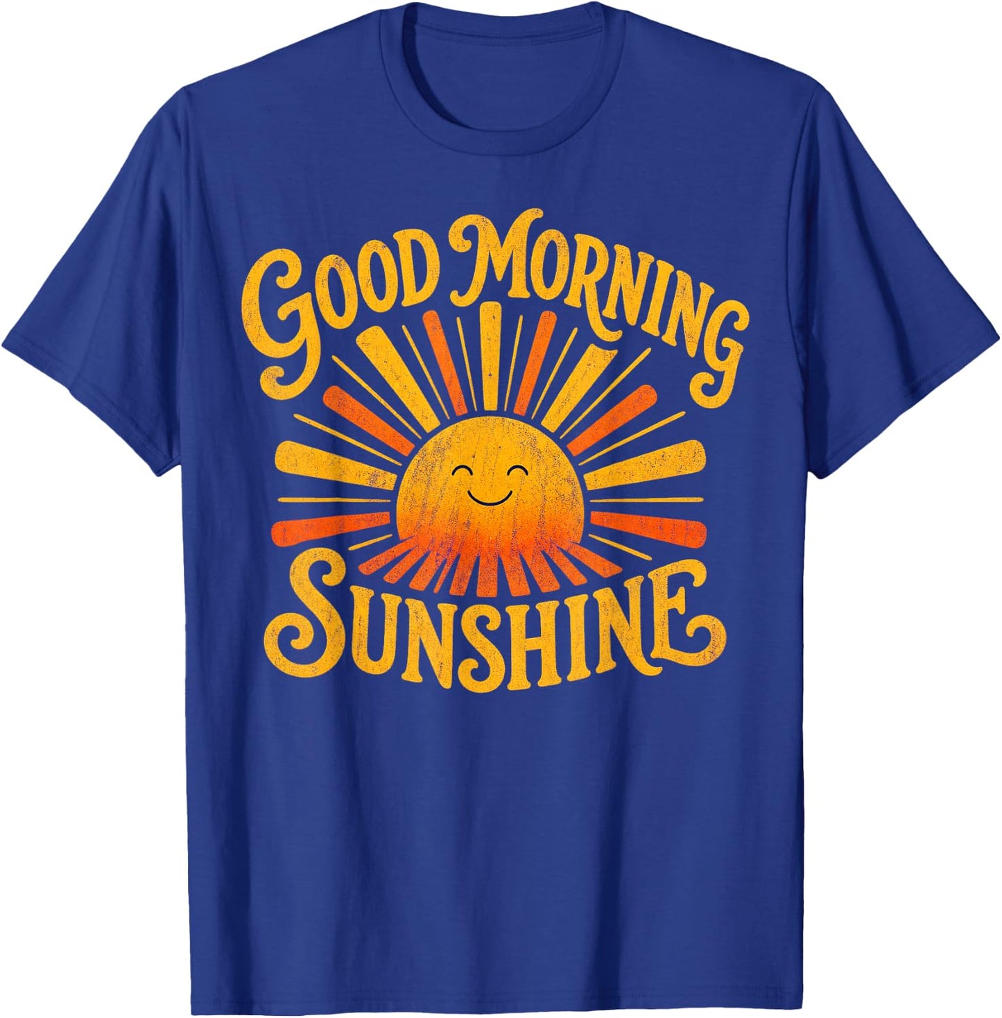 Good Morning Sunshine Vintage Retro Graphic T-Shirt - T-Shirt | Royal