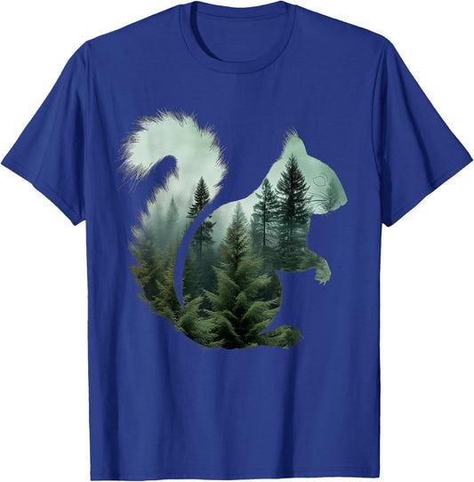 Eichhörnchen Naturliebhaber Wald Wandern Jagd Camping Jäger T-Shirt - T-Shirt | Royal