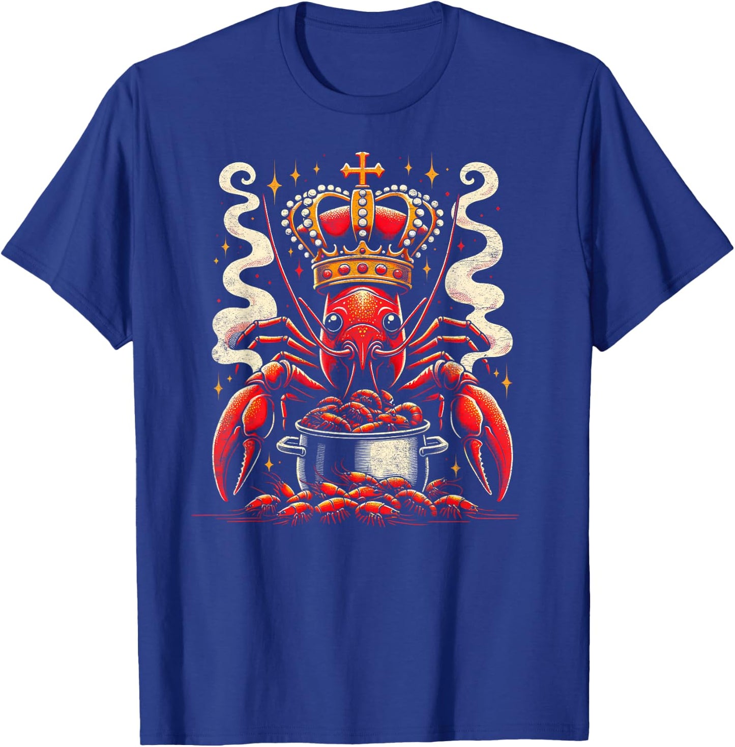 Crawfish King Of The Boil Louisiana Cajun Seafood T-Shirt - T-Shirt | Royal