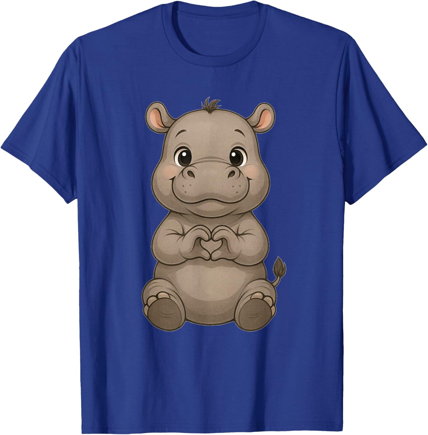Hippo with heart | Sweet hippo with cardiac sign T-Shirt - T-Shirt | Royal