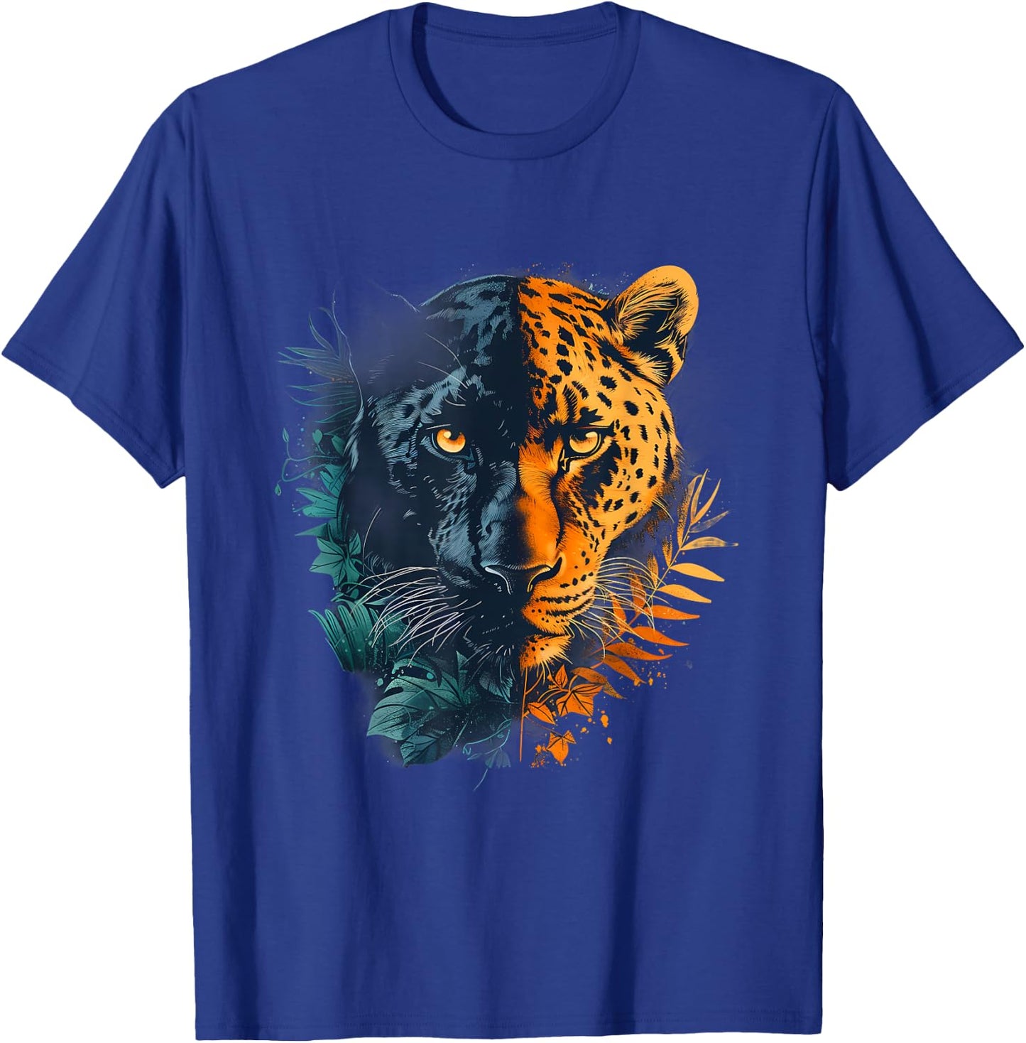 Panther Nature Tropical Animal Art Artwork Portrait Drawing T-Shirt - T-Shirt | Royal