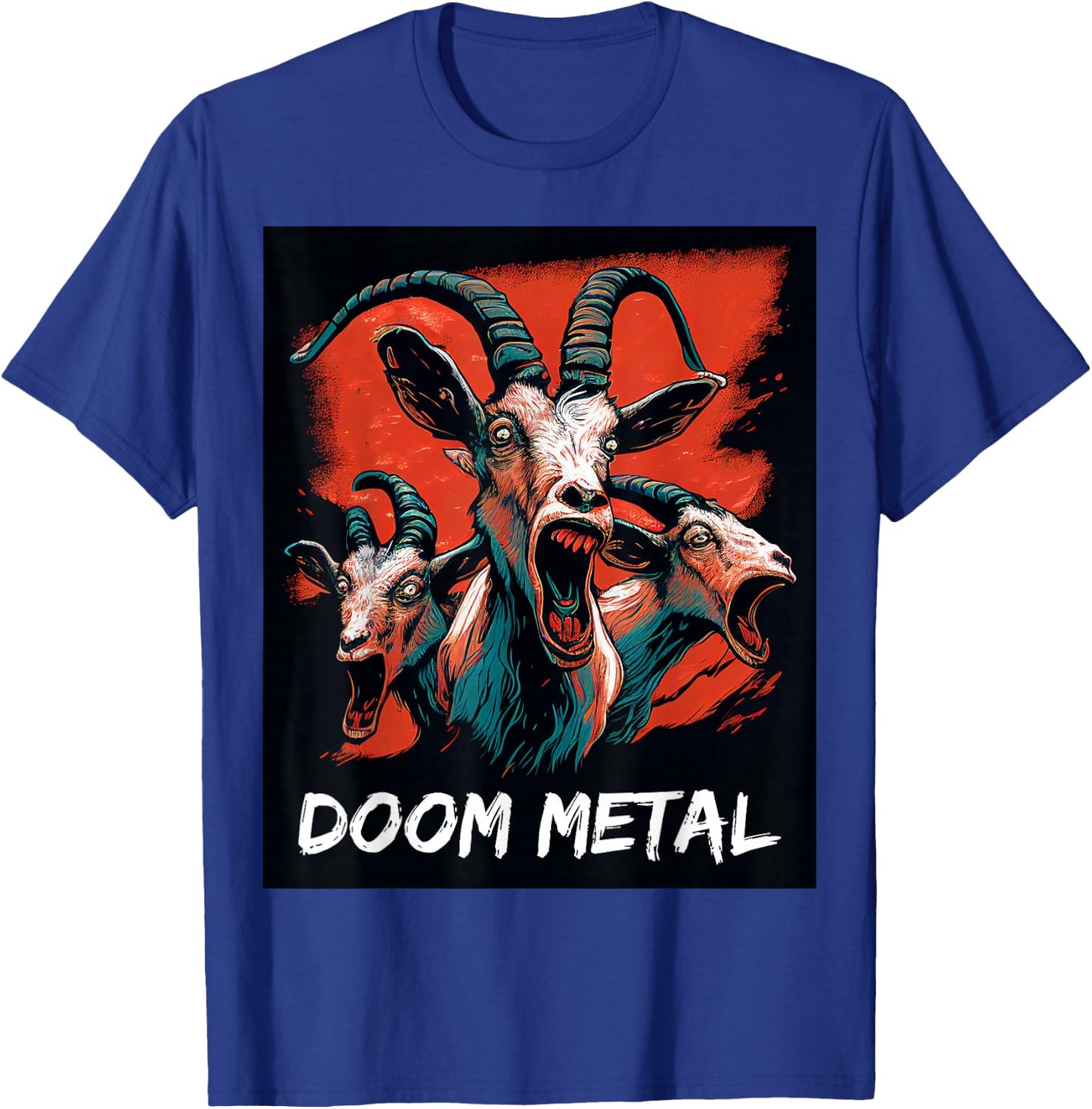 Doom Metal Heavy Metal Band Death Metal Thrash Metal Goats T-Shirt - T-Shirt | Royal