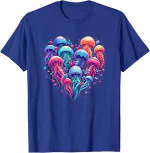 Jellyfish Love Beautiful Colorful Jellyfish Art Fish T-Shirt - T-Shirt | Royal