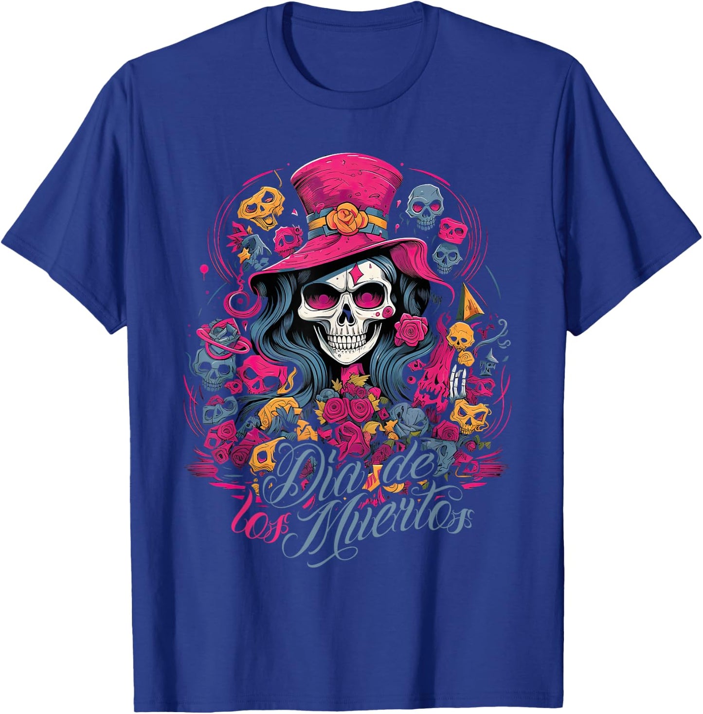 La Catrina Dress Stylish Day of the Dead Costume La Catrina , black T-Shirt - T-Shirt | Royal