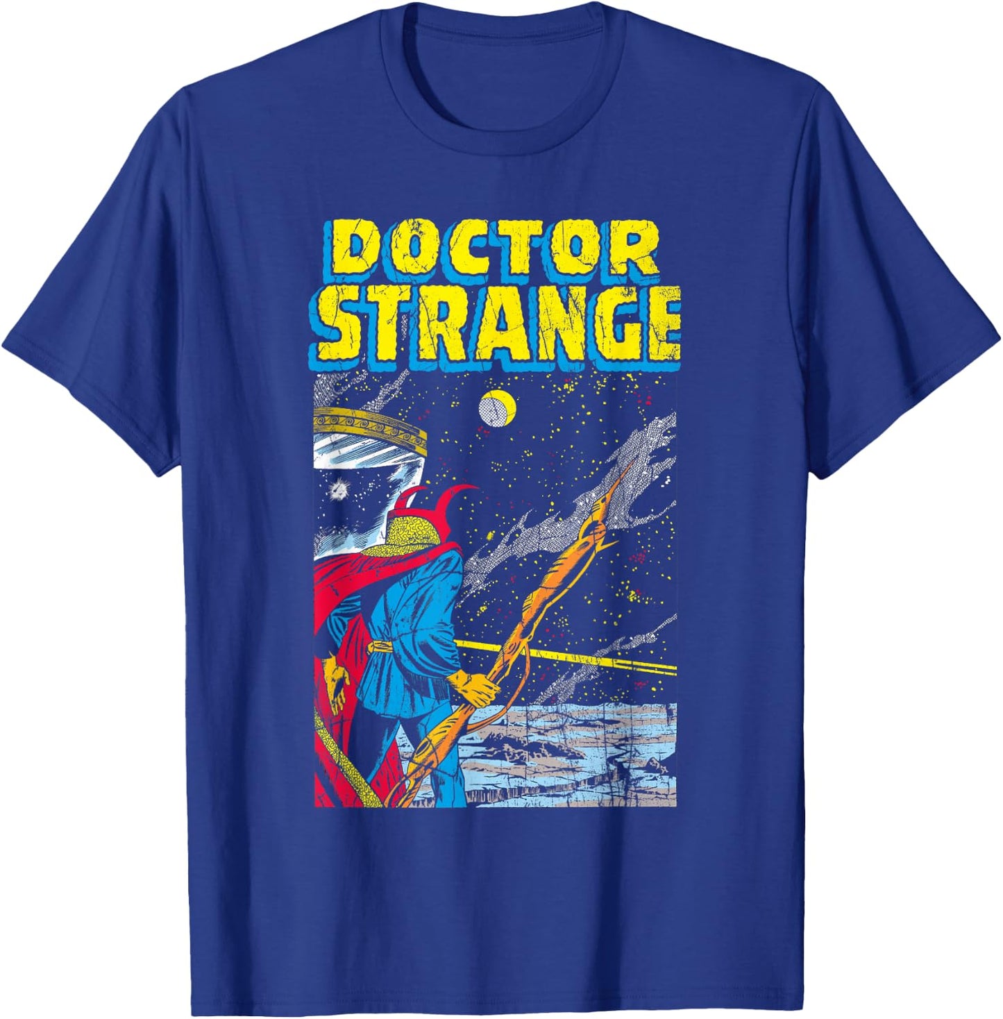 Marvel Doctor Strange Galaxy Retro Comic Graphic T-Shirt - T-Shirt | Royal