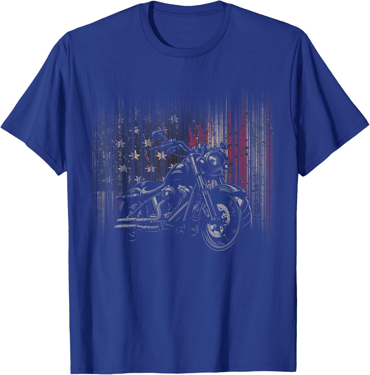 American Flag Motorcycle Apparel - Motorcycle Women Kids Men T-Shirt - T-Shirt | Royal