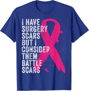 Surgery Battle Scars Breast Cancer Awareness Shirt T-Shirt - T-Shirt | Royal