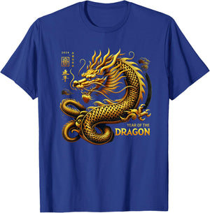Year of the Dragon 2024 Chinese Dragon Lunar New Year T-Shirt - T-Shirt | Royal