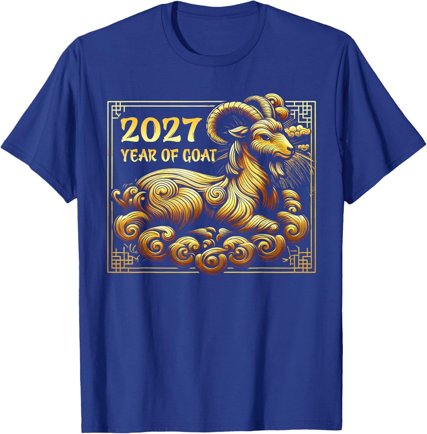 Happy Chinese New Year 2027 - Lunar New Year Goat Red 2027 T-Shirt - T-Shirt | Royal