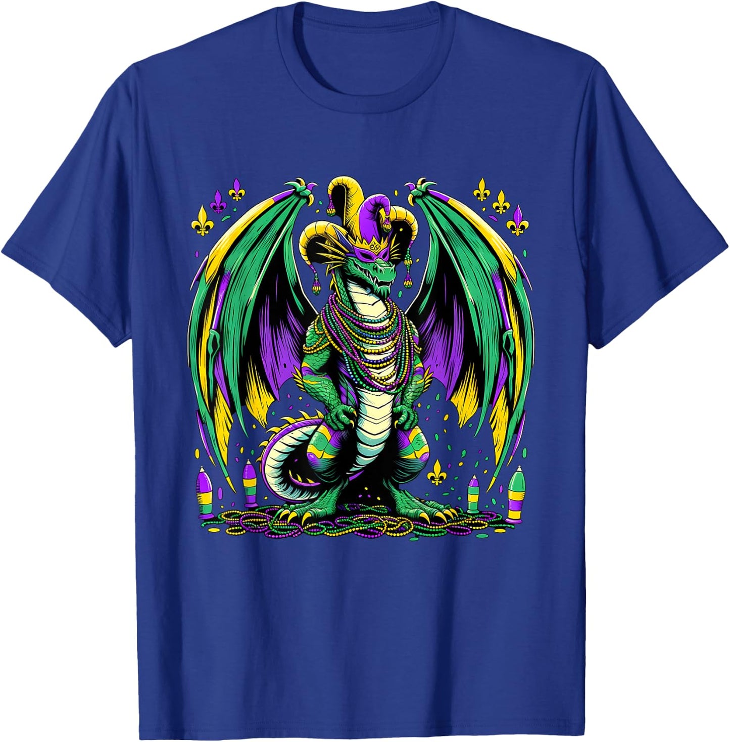 Mardi Gras Dragon Jester T-Shirt - T-Shirt | Royal