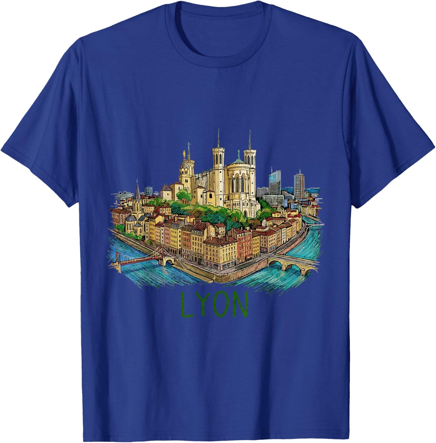 Lyon Frankreich Reise-Souvenir historische Stadt Wahrzeichen Geschenk T-Shirt - T-Shirt | Royal