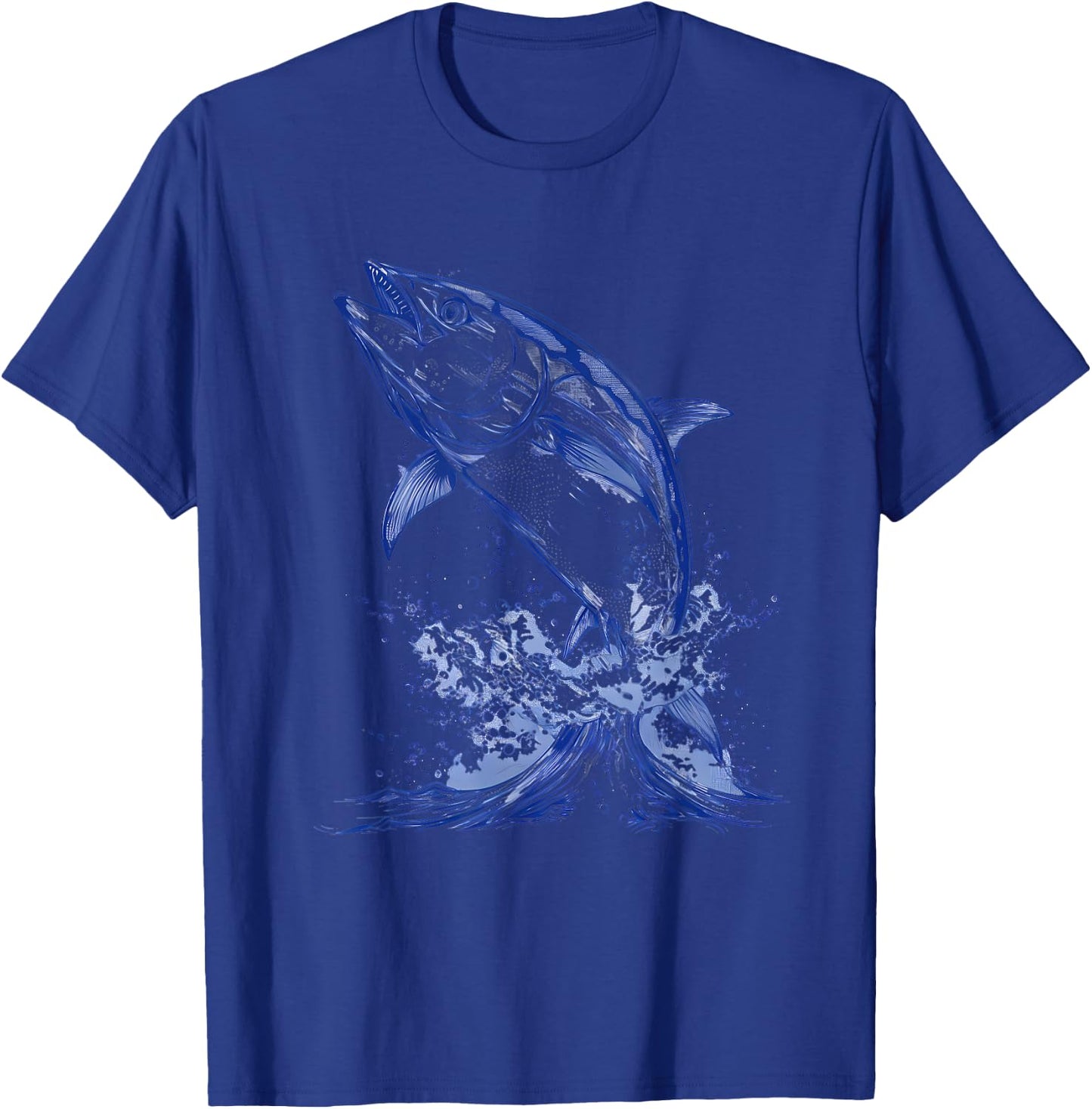 Bluefin Tuna Ocean Sea Tuna Motif Artwork Sea Ocean Animal T-Shirt - T-Shirt | Royal