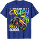 Crush Preschool Dinosaur Monster Truck Back to School Boys T-Shirt - T-Shirt | Royal