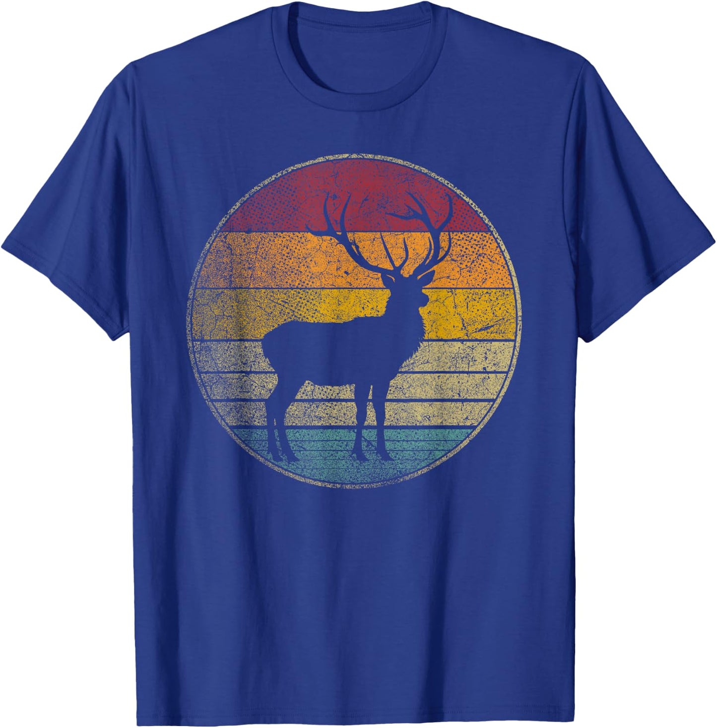 Elk - Vintage Love Women Men Funny Retro T-Shirt - T-Shirt | Royal
