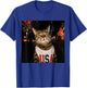 Patriotic Smoking Cat USA 4th of July Funny Cat Lover T-Shirt - T-Shirt | Royal