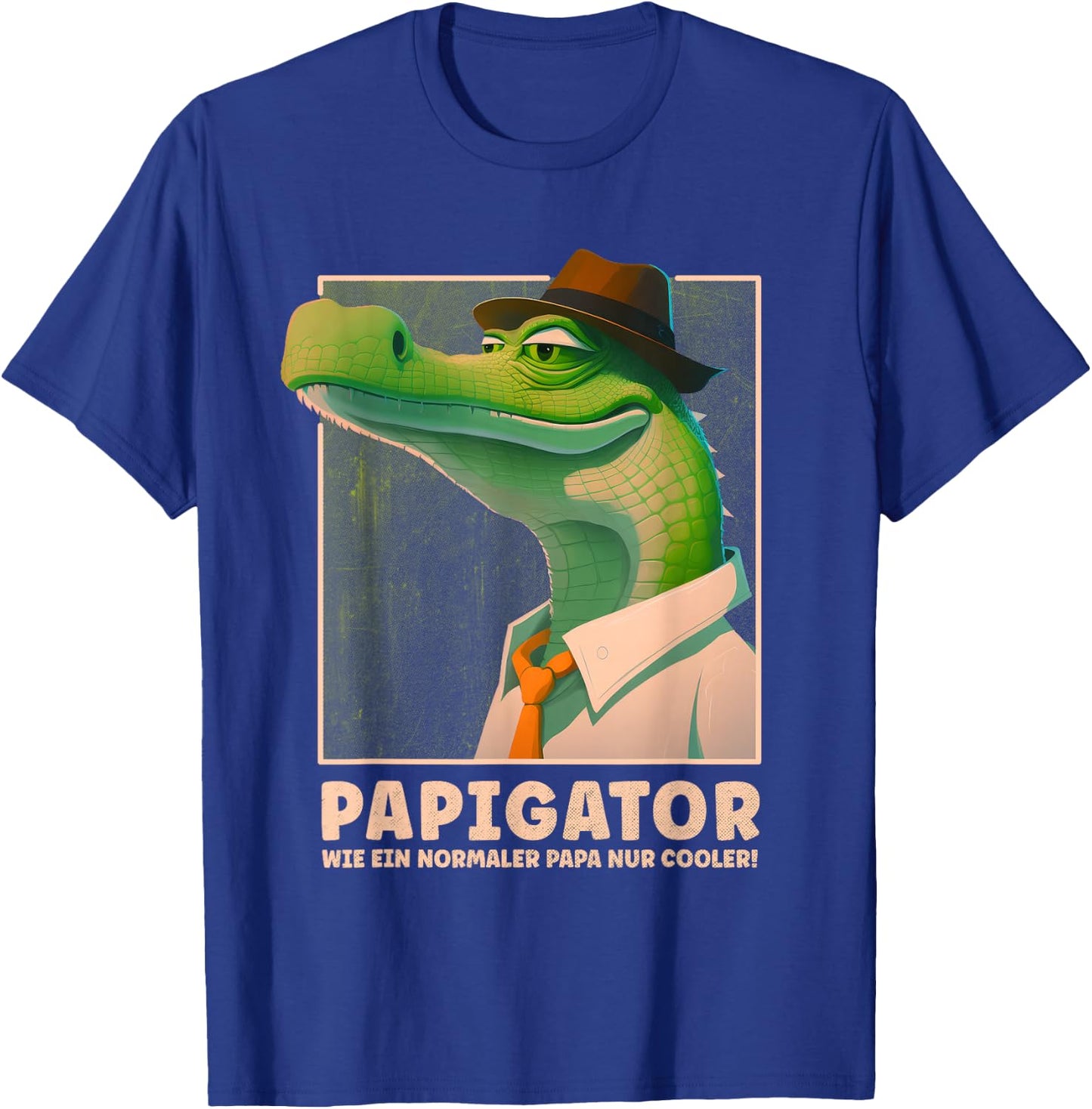 Papigator Cool Lustig Bester Vater Vatertag Super Papa T-Shirt - T-Shirt | Royal