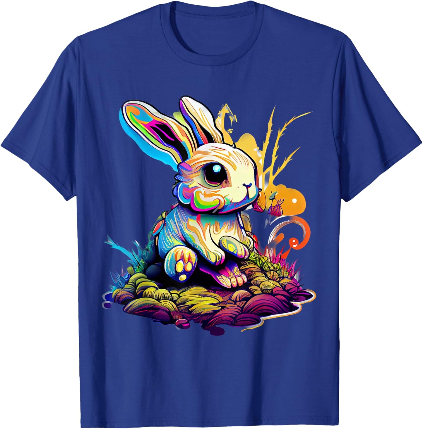 Bounce in Easter with this cute women's rabbit , black T-Shirt - T-Shirt | Royal