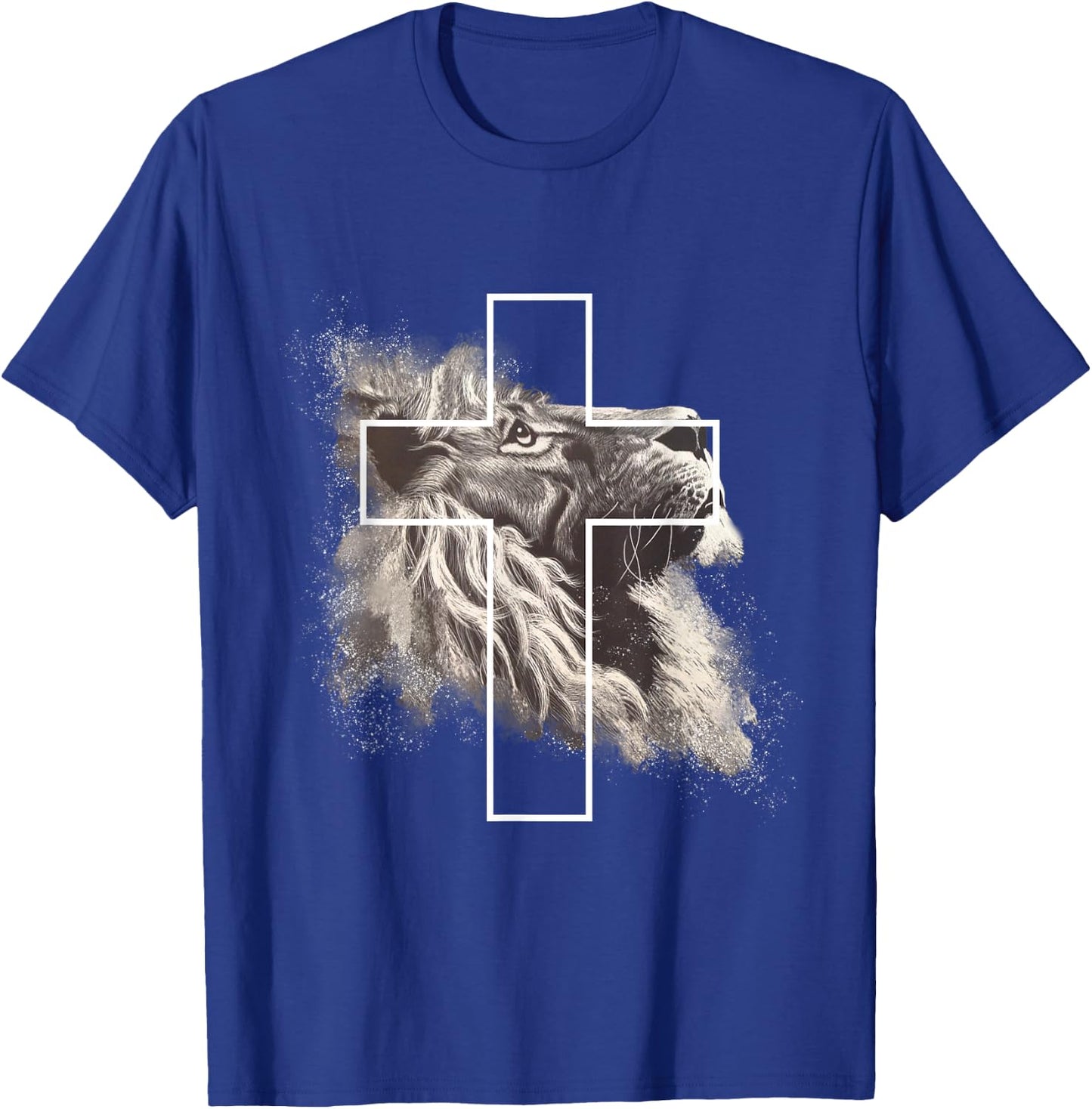 Jesus Lion of Judah, Christian Cross T-Shirt - T-Shirt | Royal
