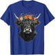 Scottish Highland Cow Messy Bun Scottish Highlander Cow T-Shirt - T-Shirt | Royal