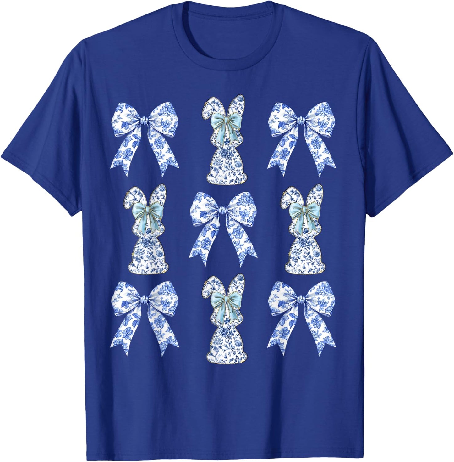 Easter Bunny Coquette Cowgirl Bows Y2K Teen Girls Top T-Shirt - T-Shirt | Royal