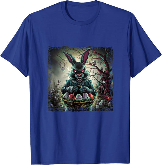 Easter Bunny Horror Rabbit Easter Egg T-Shirt - T-Shirt | Royal