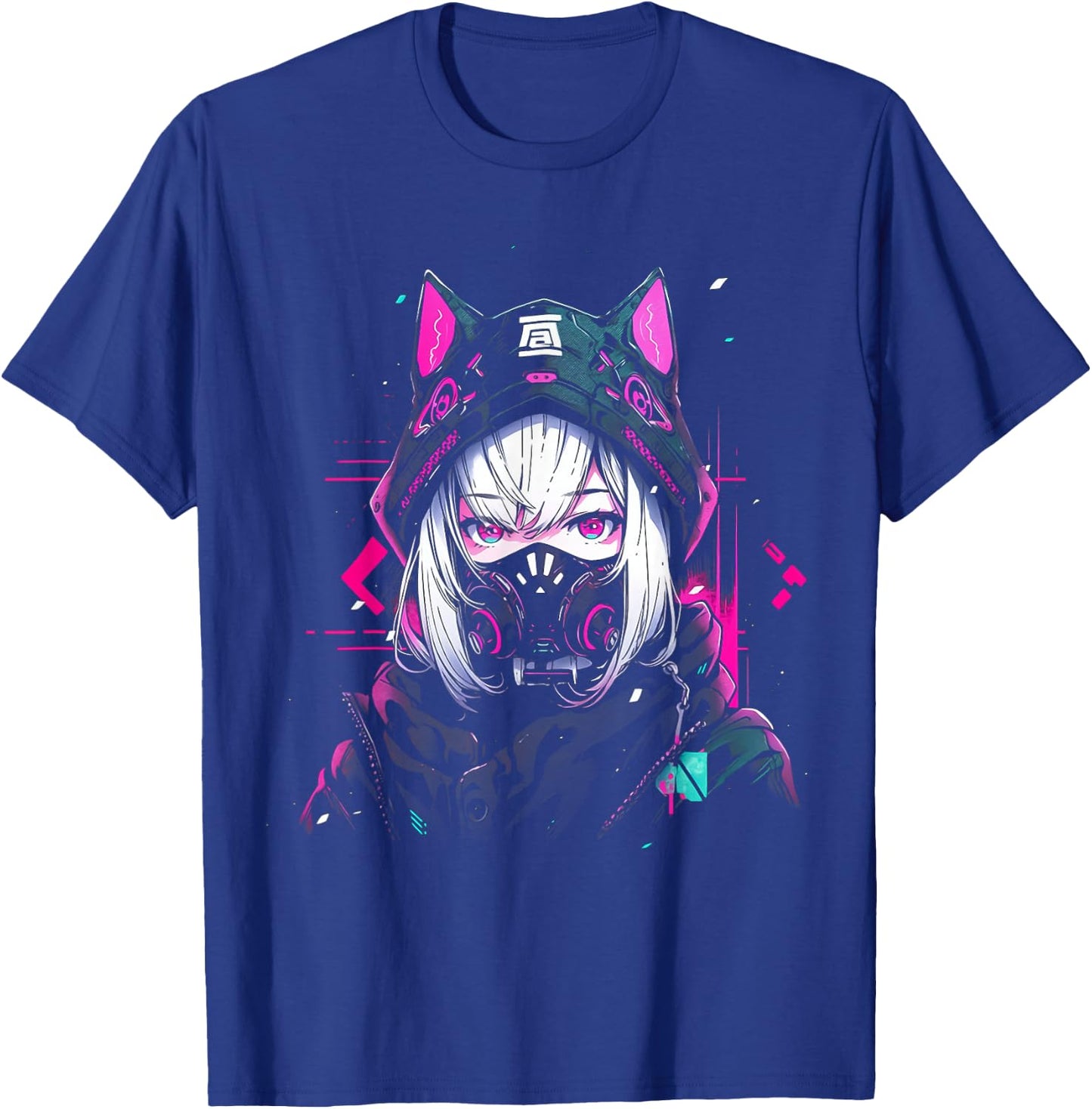 Anime Manga Cyberpunk Aesthetic Techwear Harajuku , black T-Shirt - T-Shirt | Royal