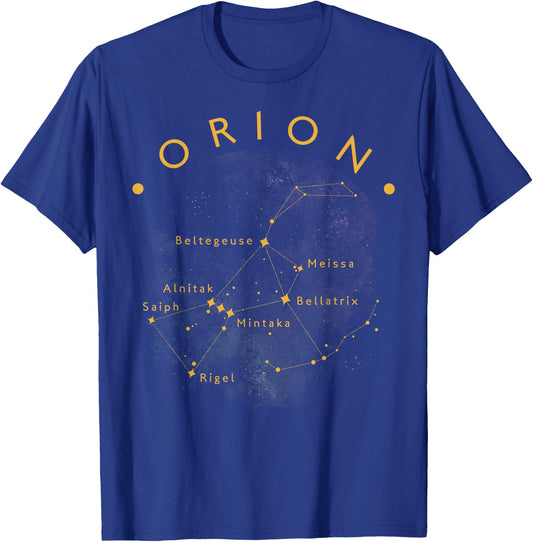Orion Constellation Astronomy Lover Stargazing T-Shirt - T-Shirt | Royal