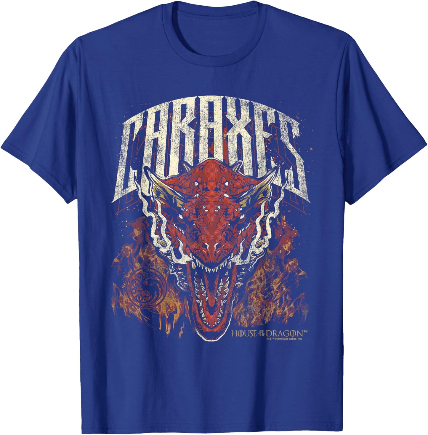 House of The Dragon Targaryen Caraxes in Flames T-Shirt - T-Shirt | Royal