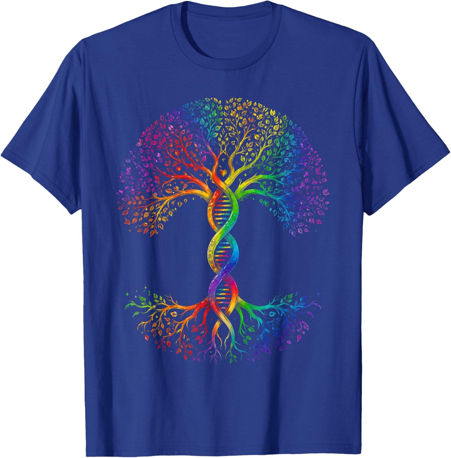 Rainbow Tree of Life LGBTQ Lesbian Gay Pride Flag Ally T-Shirt - T-Shirt | Royal