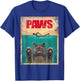 Movie Parody Paws Shark Feline Jaws Cat Lovers T-Shirt - T-Shirt | Royal