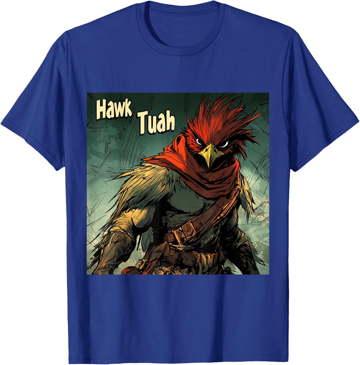 Hawk Tuah Action Super Hero Parody T-Shirt - T-Shirt | Royal