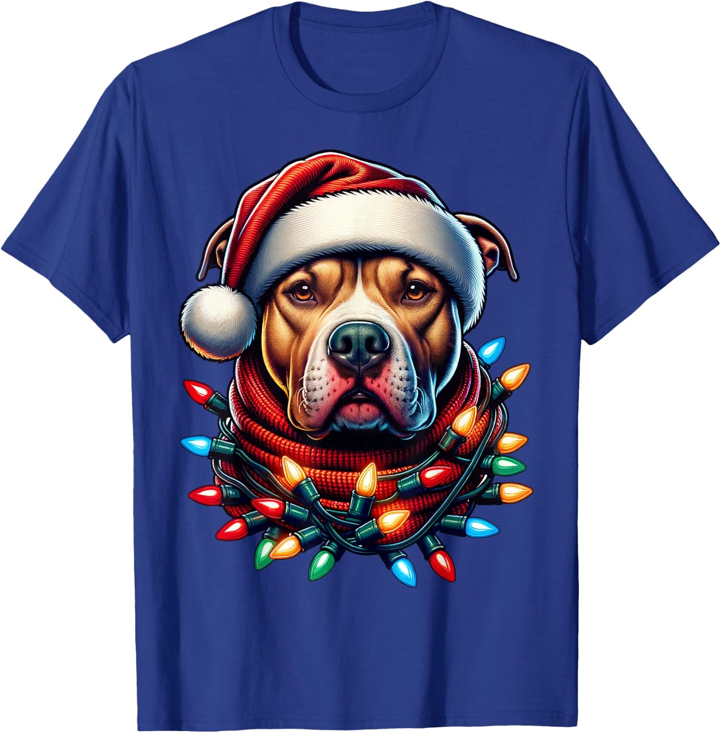 Christmas Pit bull Xmas Pit Bull Mom Dog Lover Santa T-Shirt - T-Shirt | Royal