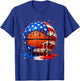 Basketball Ice Cream Drip Patriotic 4th of July T-Shirt - T-Shirt | Royal