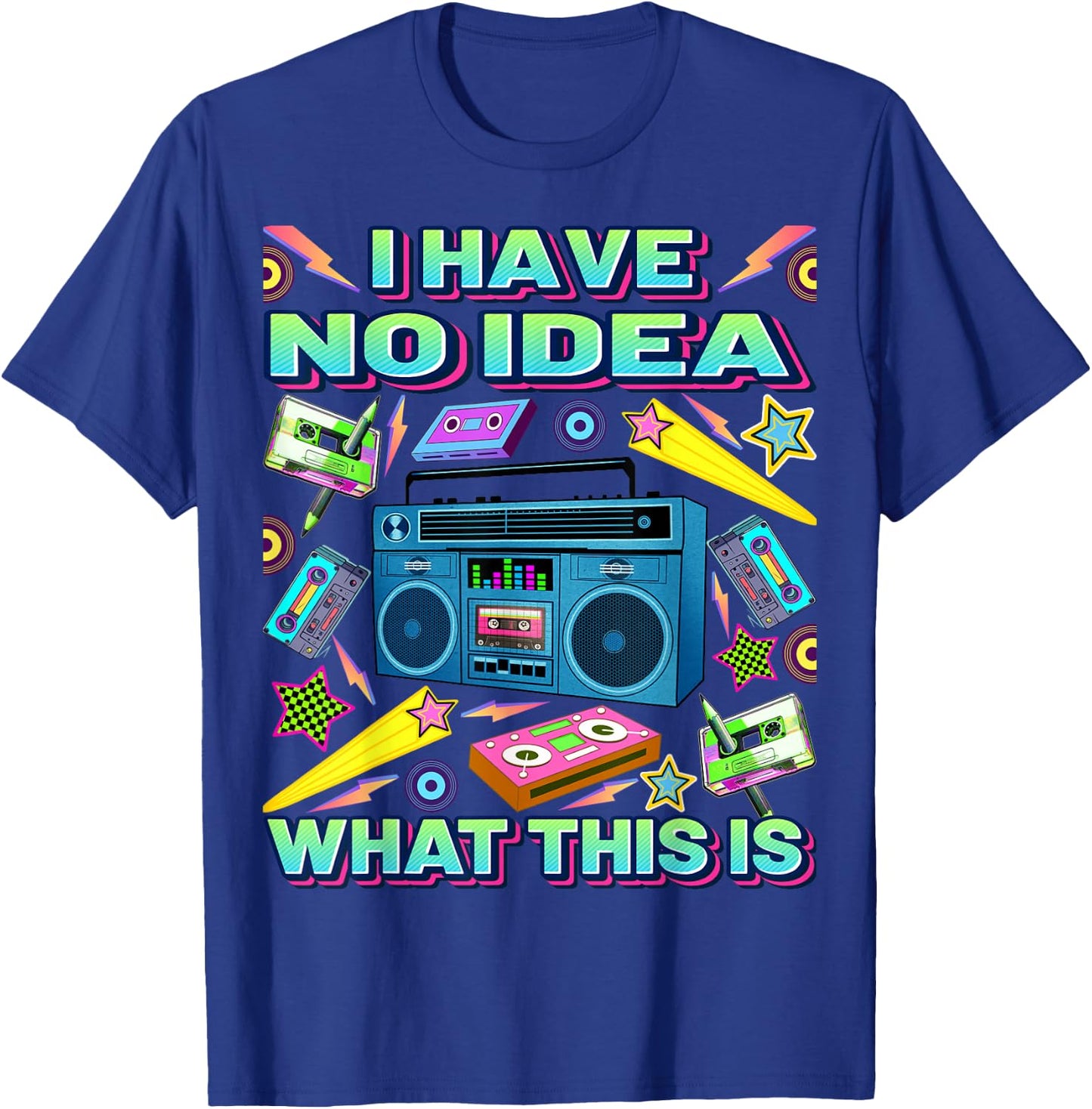 Retro 80s 90s Outfits Men Women Kids 70s 80s 90s T-Shirt - T-Shirt | Royal