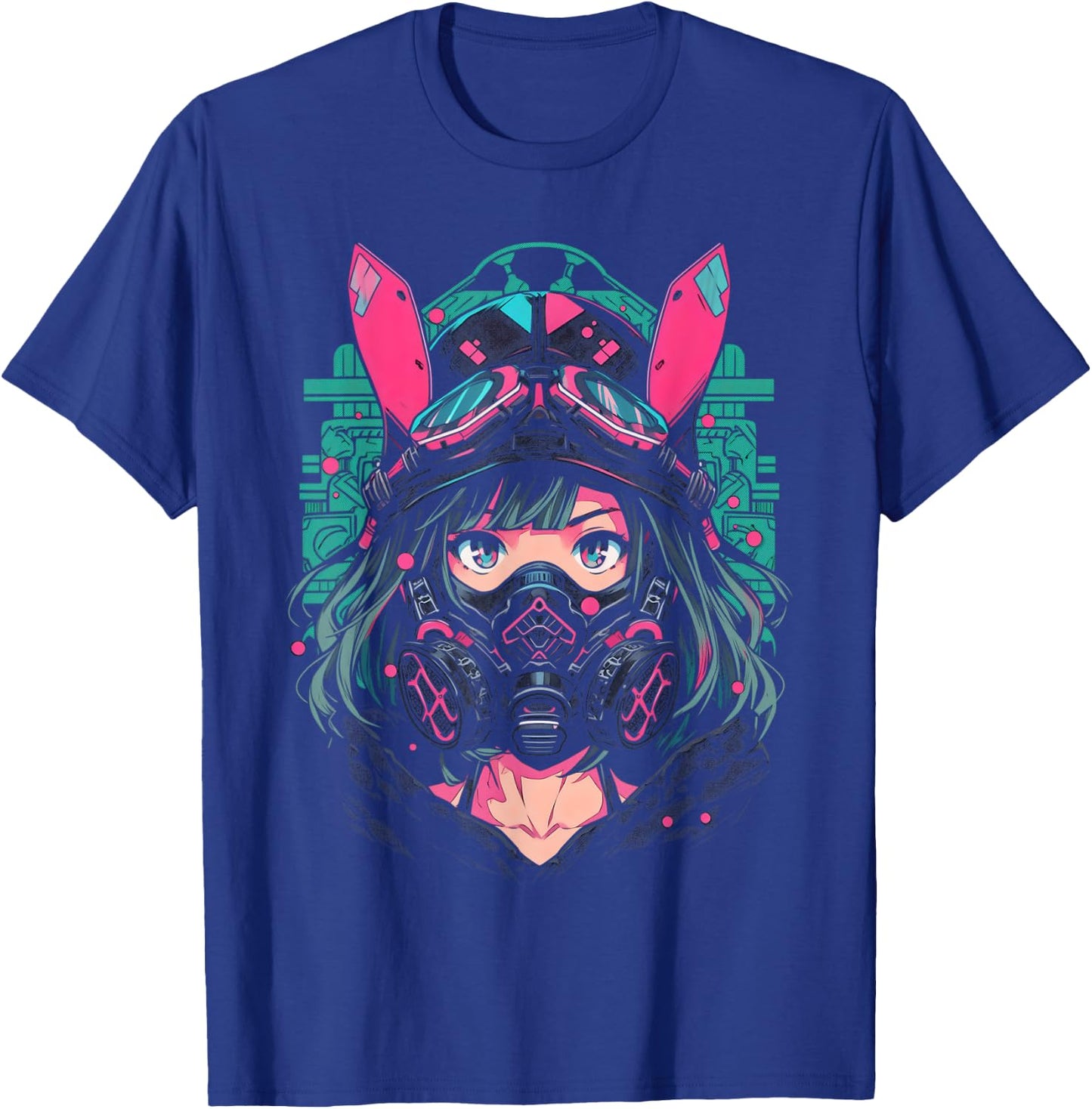 Anime Manga Cyberpunk Aesthetic Techwear Harajuku | Bunny T-Shirt - T-Shirt | Royal