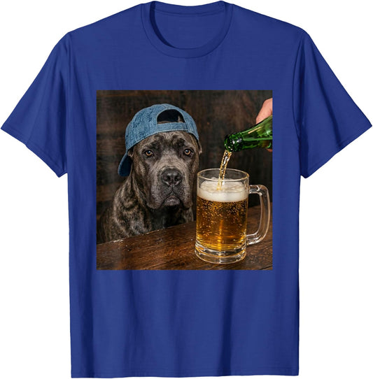 Cane Corso Drinking Beer Funny Cane Corso Dog Meme T-Shirt - T-Shirt | Royal