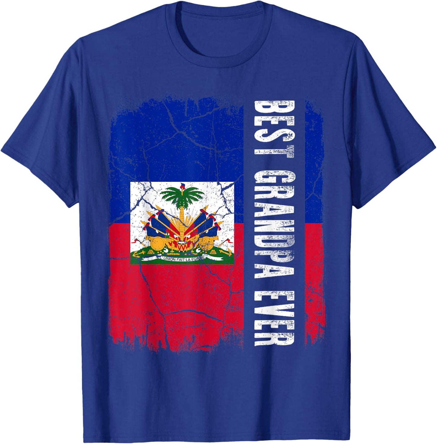 Best Haitian Grandpa Ever Haiti Grandpa Father's Day Gift T-Shirt - T-Shirt | Royal