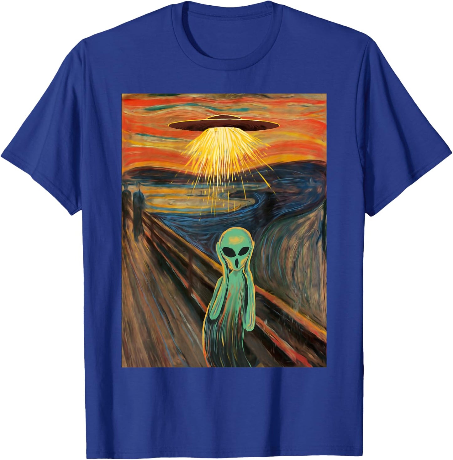 Alien Scream Painting T-Shirt - T-Shirt | Royal