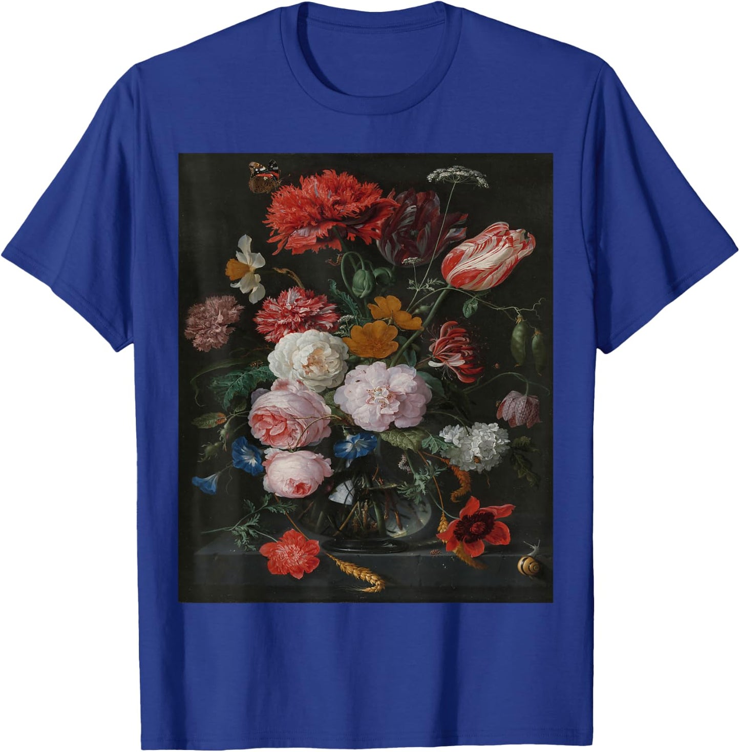 Still Life Art - Flowers in a Vase T-Shirt - T-Shirt | Royal