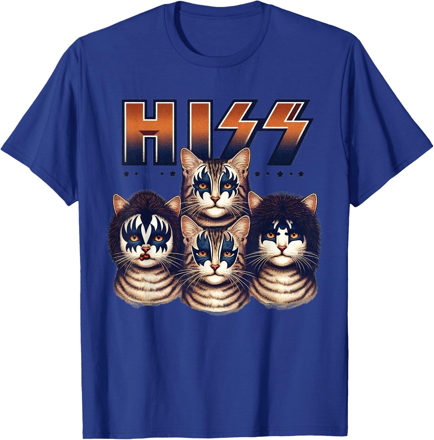 Hiss Cats Rock Kittens Rocking For Cat Lover Cat Mom Cat Dad T-Shirt - T-Shirt | Royal