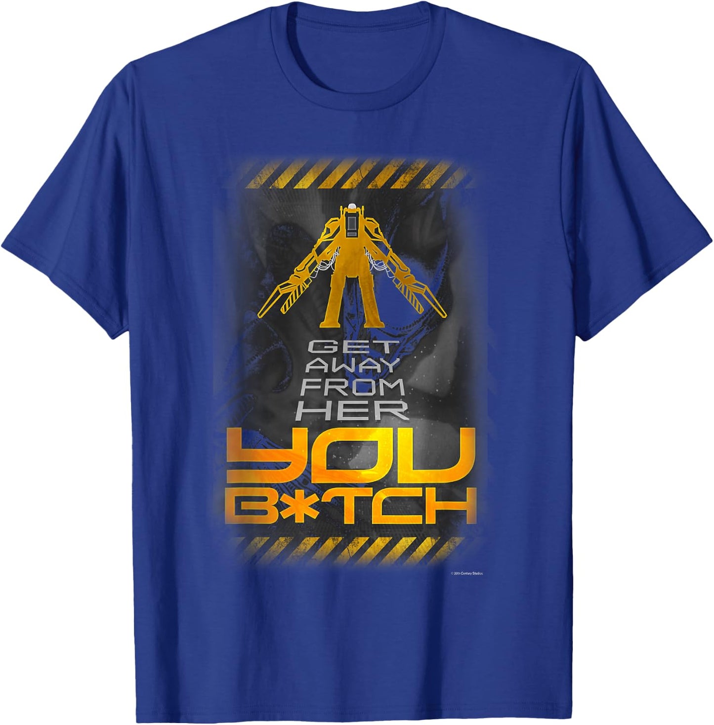 P-5000 Powered Work Loader Get Away From Her Logo T-Shirt - T-Shirt | Royal
