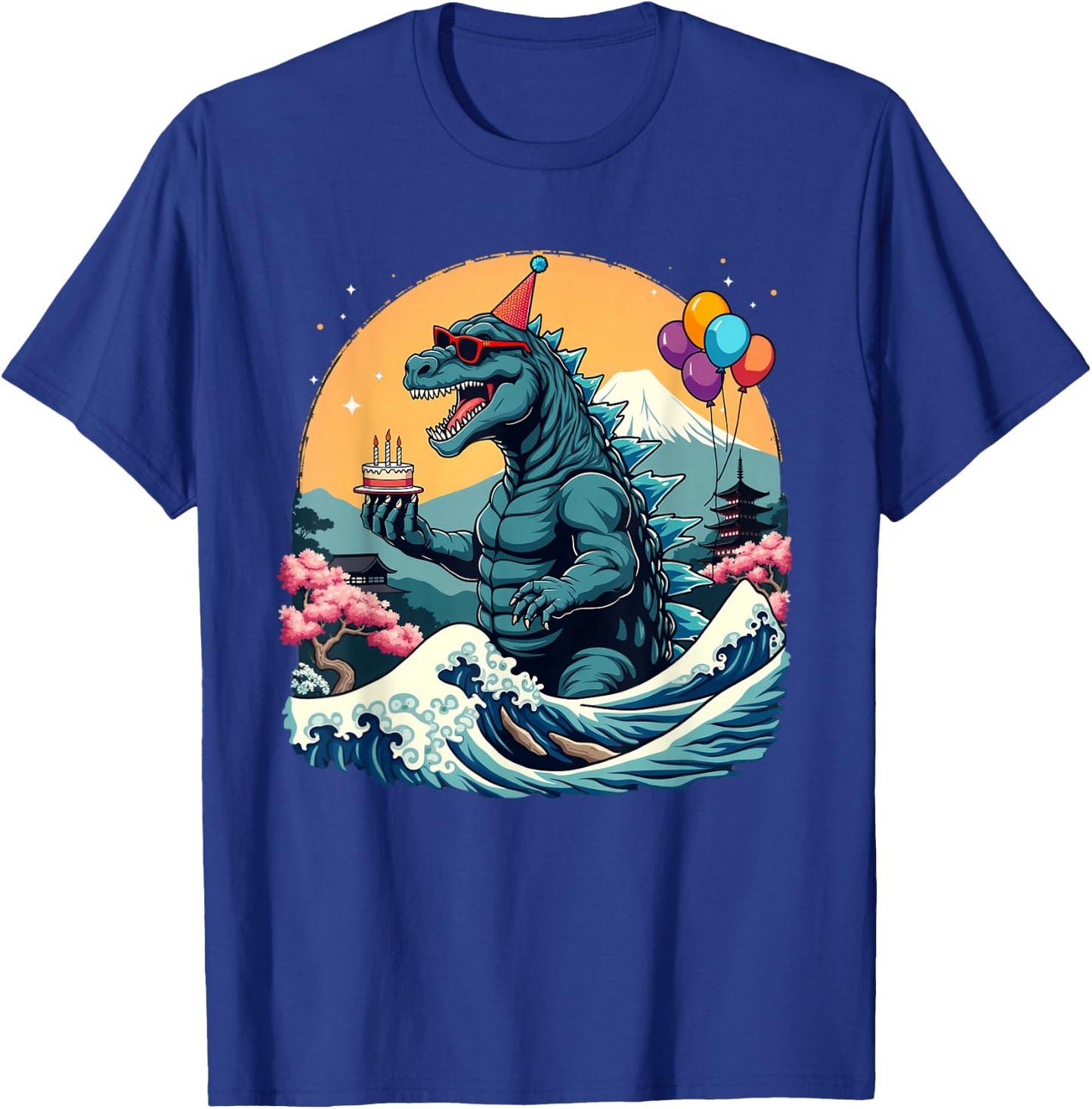Kaiju Birthday Japan Monster Movie Bday Party Decorations T-Shirt - T-Shirt | Royal