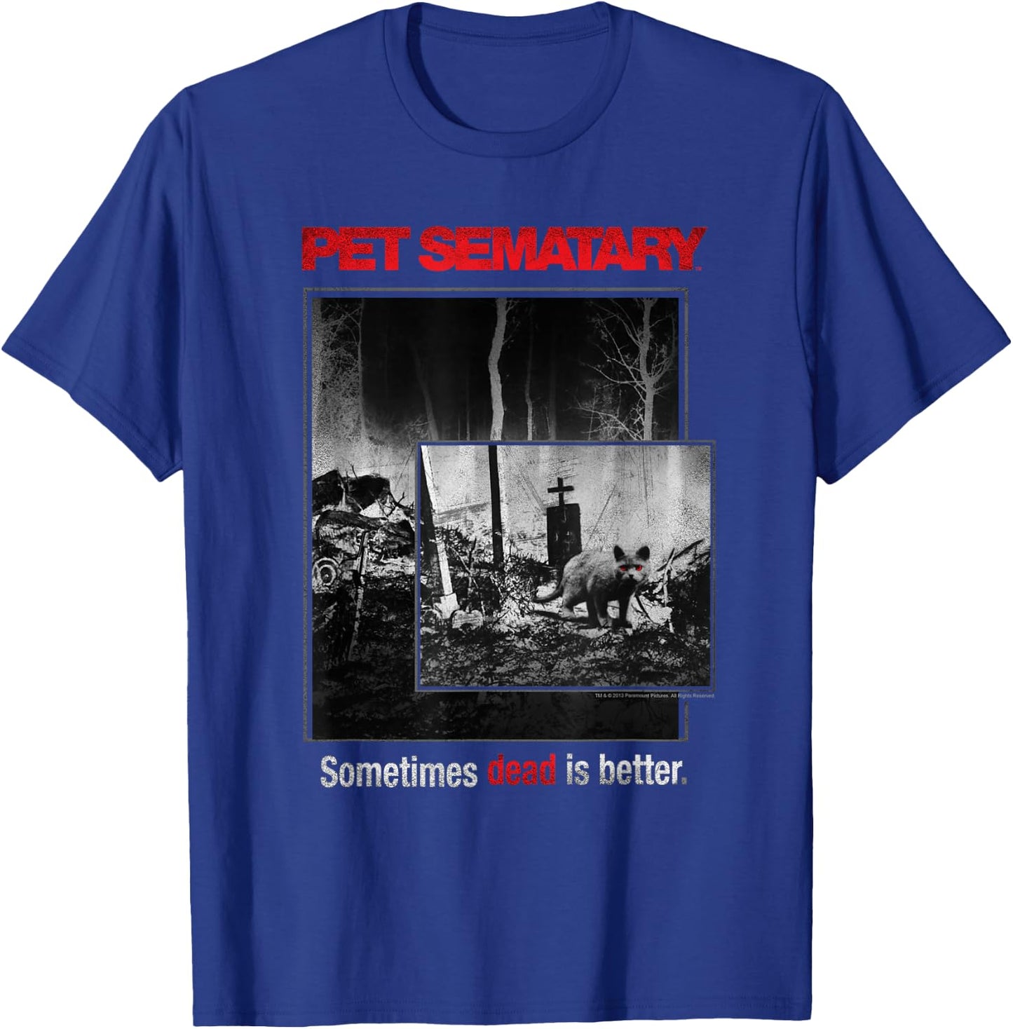 Pet Semetary Cat Poster , black, s T-Shirt - T-Shirt | Royal