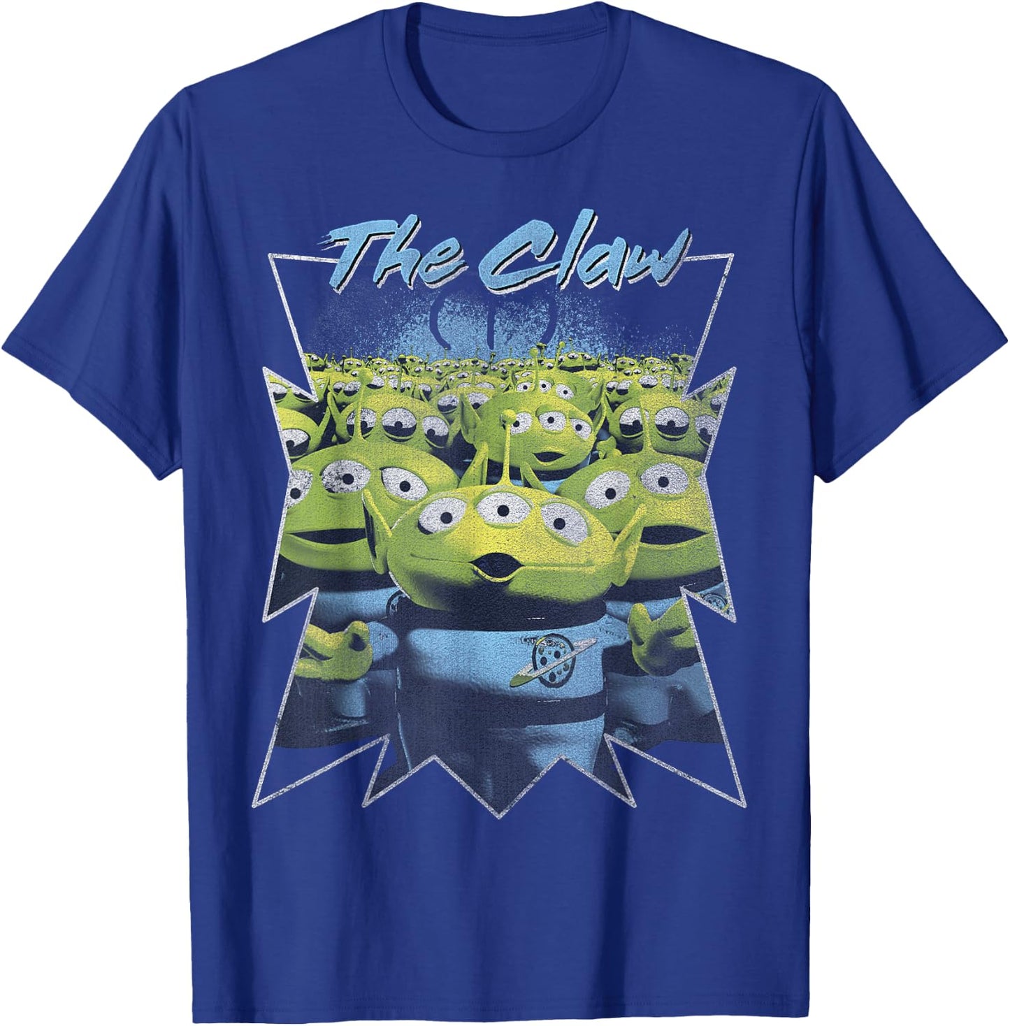 Disney Pixar Toy Story Aliens The Claw Distressed Starburst T-Shirt - T-Shirt | Royal