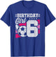 6 Year Old Girl Birthday Soccer Party - Girls 6th Birthday T-Shirt - T-Shirt | Royal