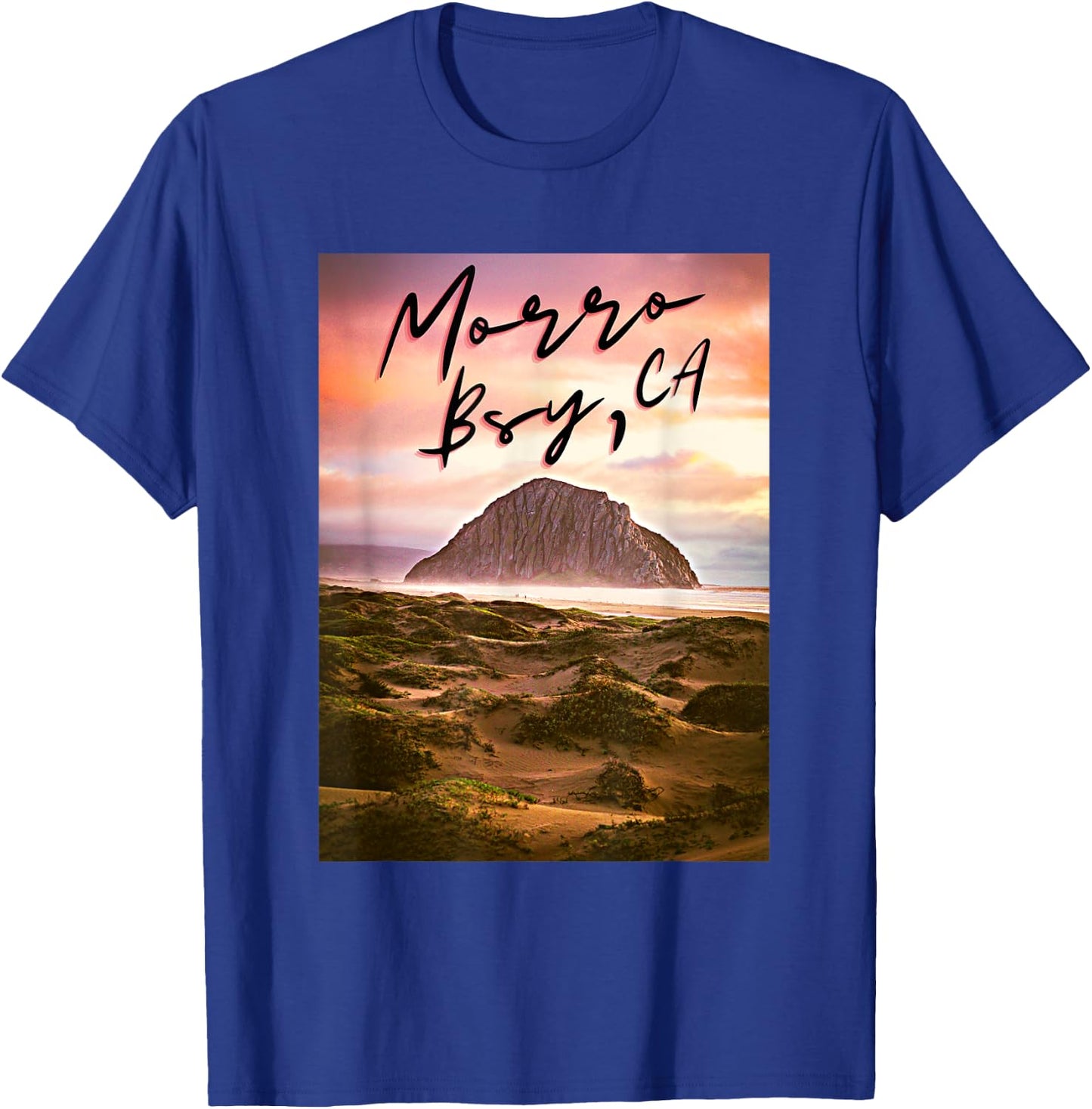 Morro Bay Ca Morro Rock California T-Shirt - T-Shirt | Royal