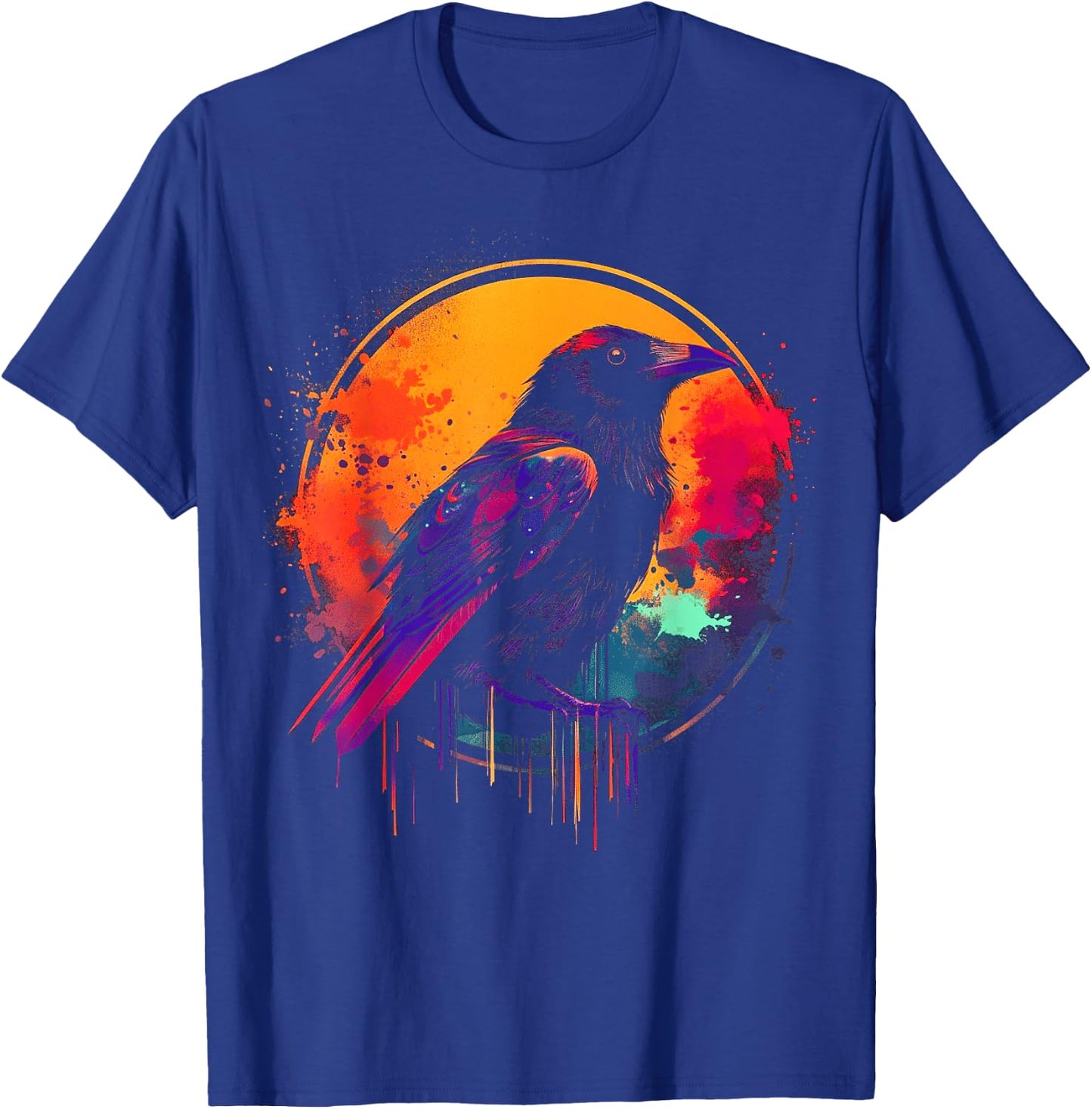 Raven illustration Occult Pagan Crow Witchcraft Viking Raven T-Shirt - T-Shirt | Royal