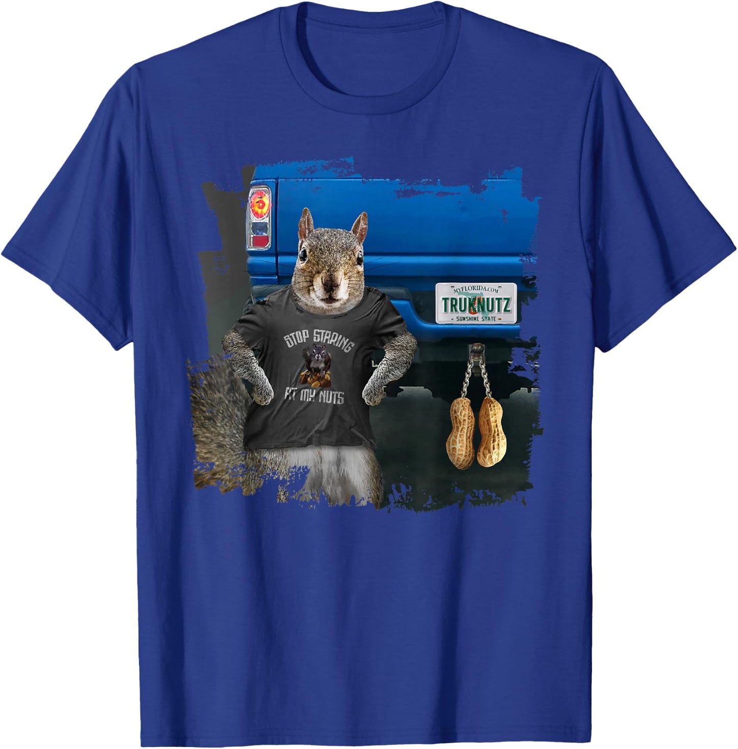 Truk Nutz - funny squirrel truck nuts T-Shirt - T-Shirt | Royal