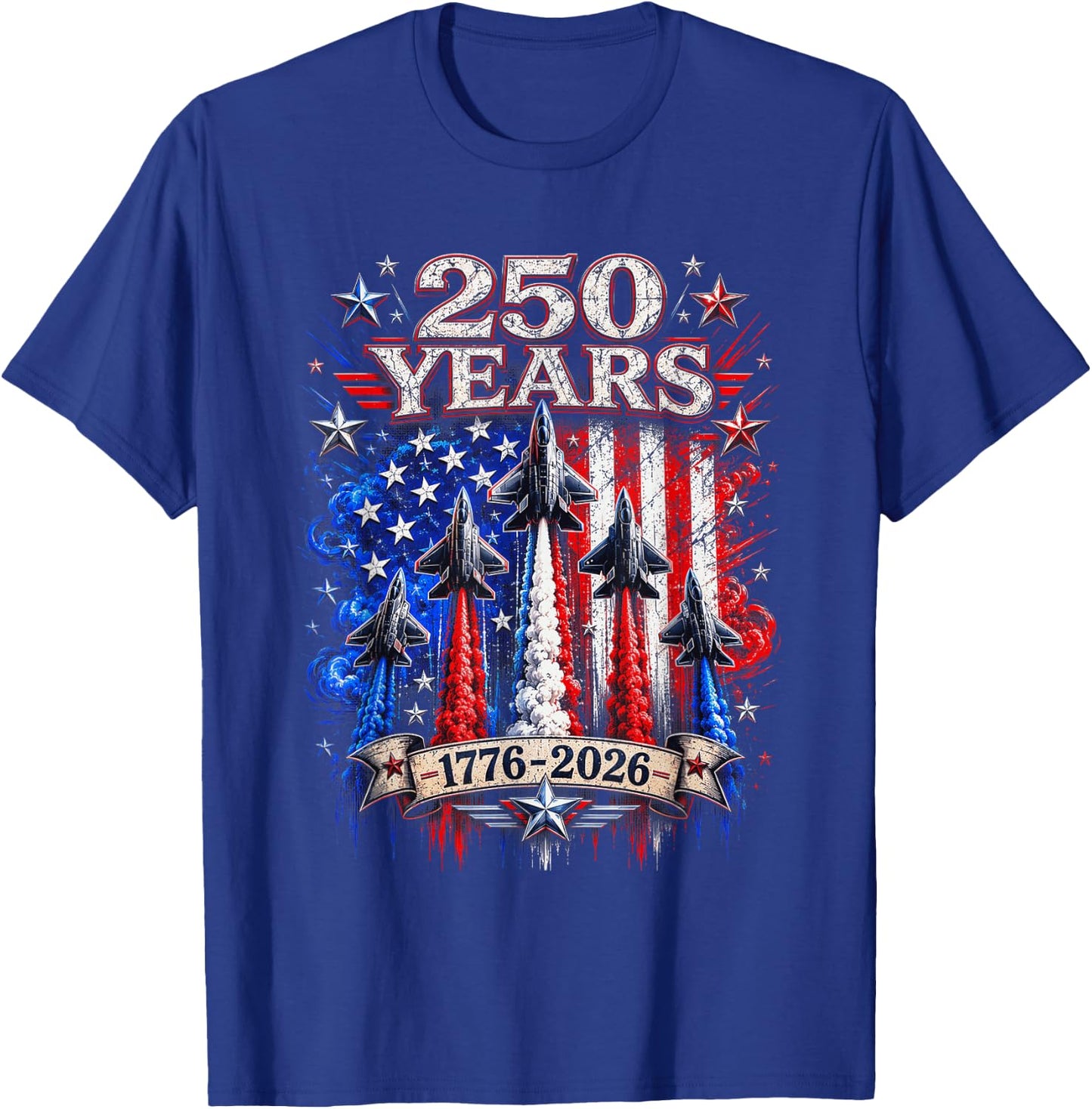 250 Anniversary USA Flag T-Shirt - T-Shirt | Royal